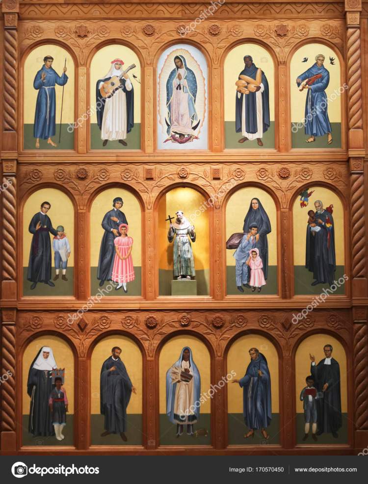 A Monumental Altar Screen Depicting Famous Saints of North and S